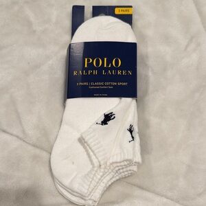 Polo by Ralph Lauren Classic White Athletic Socks 3 pairs